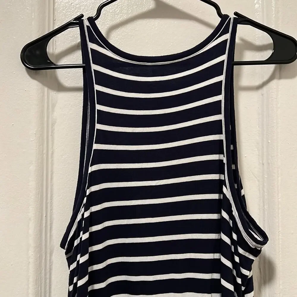 Love by Gap Navy and White Stripped Shorts Sleeveless Romper Size L - Picture 5 of 8